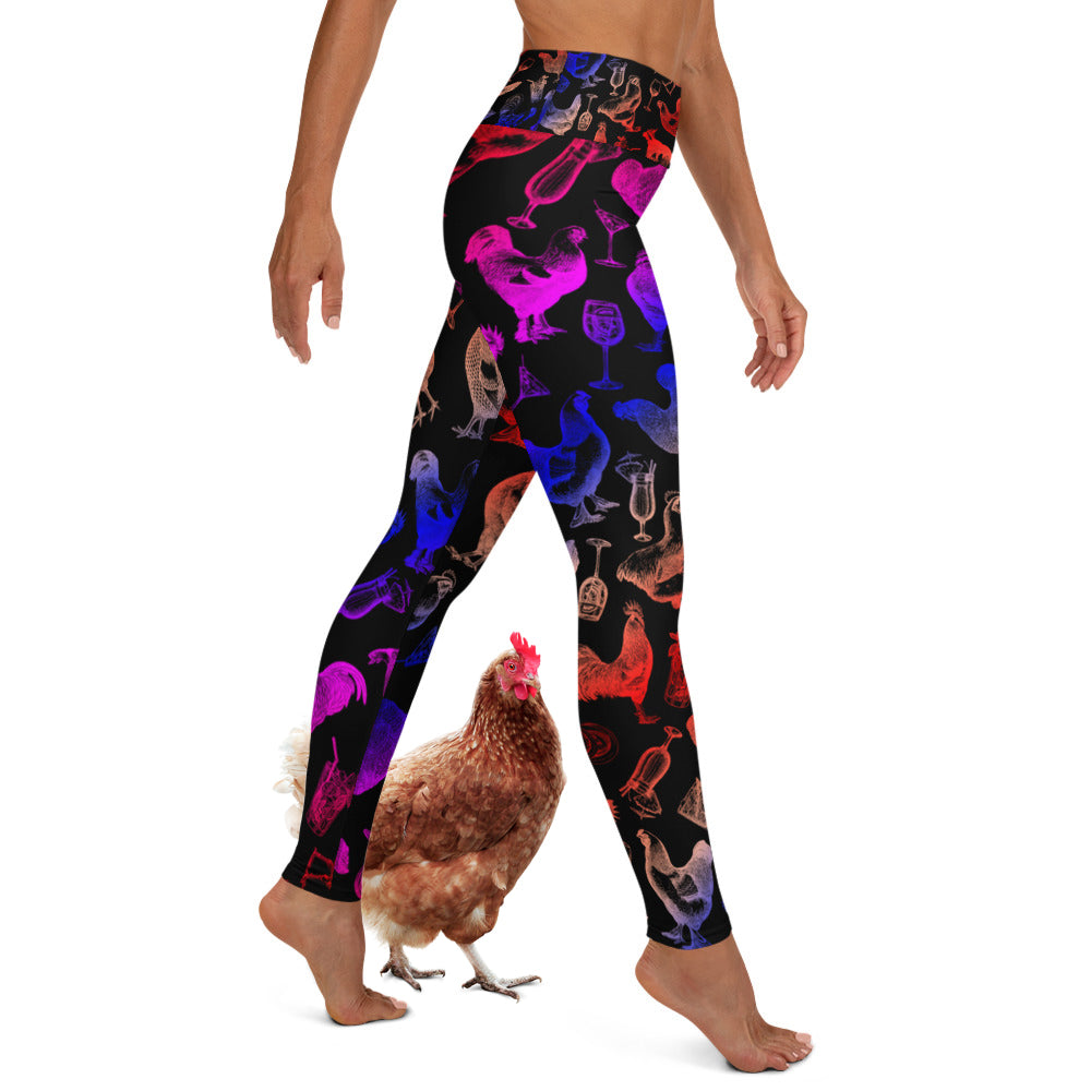 Chicken Breed Pattern Leggings, Chicken Yoga Pants -  Canada