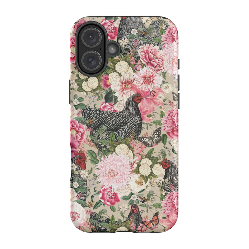 Secret Chicken Garden Phone Case, Barred Rock Neutral