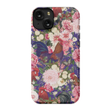 Secret Chicken Garden Indigo Roosters Phone Case