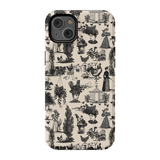 Chicken Lady Toile Black and Ivory Phone Case