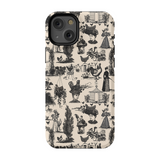 Chicken Lady Toile Black and Ivory Phone Case