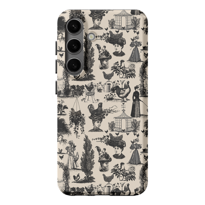 Chicken Lady Toile Black and Ivory Phone Case – Drinking with Chickens Chicken Lady Toile Black and Ivory Phone Case – Drinking with Chickens