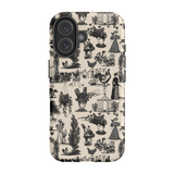 Chicken Lady Toile Black and Ivory Phone Case