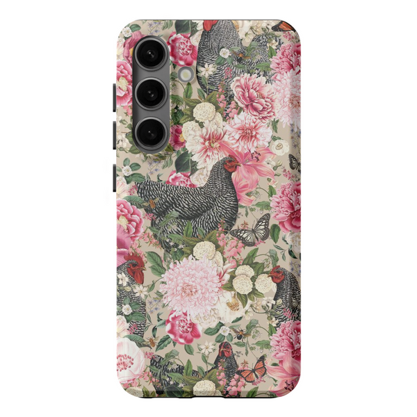 Secret Chicken Garden Phone Case, Barred Rock Neutral