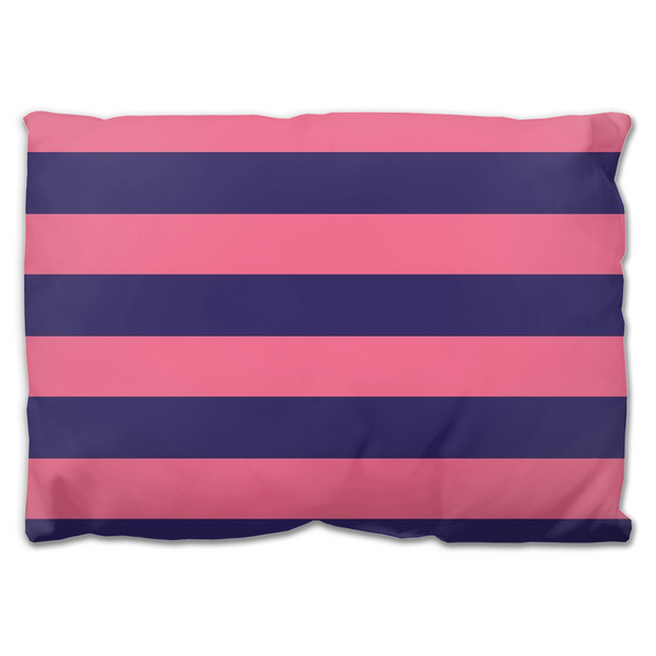 Indigo Rose Striped Outdoor Throw Pillow