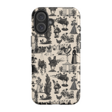 Chicken Lady Toile Black and Ivory Phone Case