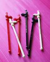 Vintage Bar Plastic Chicken Stir Sticks, sets of 6 and 5