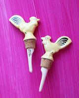 Vintage Ceramic Chicken Pour Spouts, set of 2