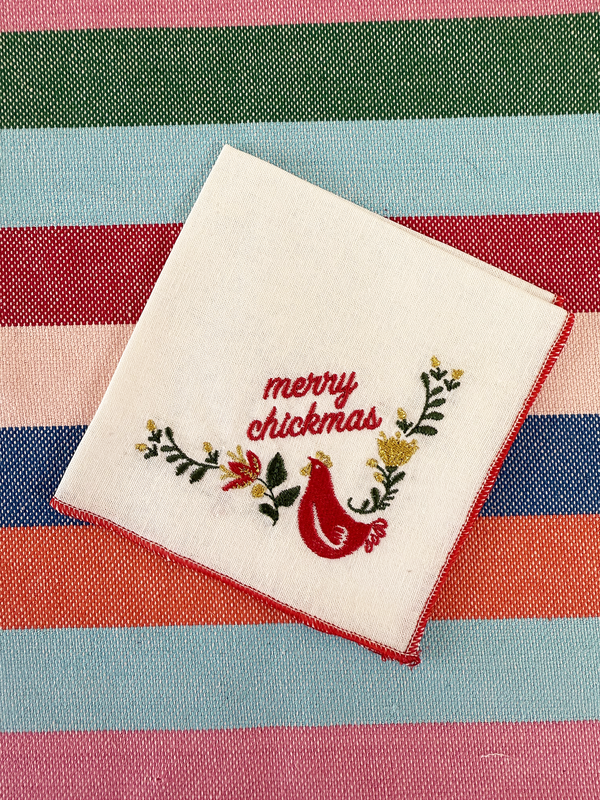 Merry Chickmas Napkins, set of 4