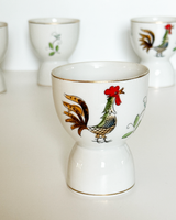Vintage Rooster Egg Cups, set of 5