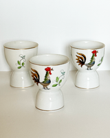 Vintage Rooster Egg Cups, set of 5
