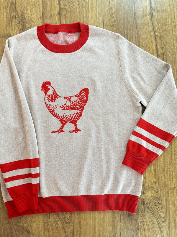 Red Chicken Sweater