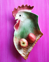 Vintage Rooster Bust Tray