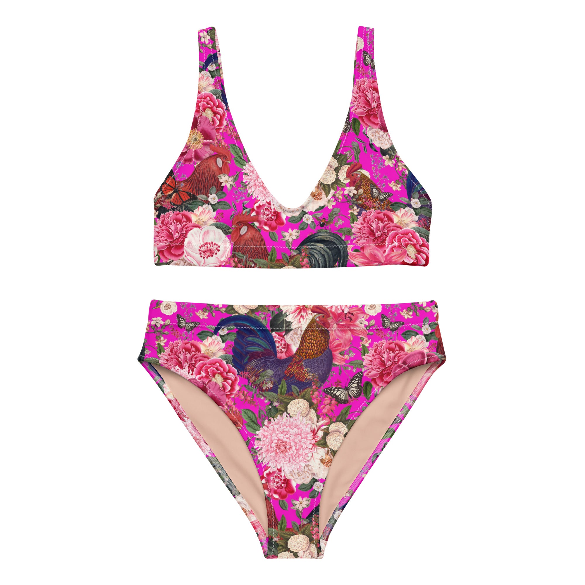 Secret Chicken Garden High-Waisted Bikini, roosters – Drinking with ...