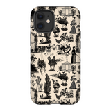 Chicken Lady Toile Black and Ivory Phone Case