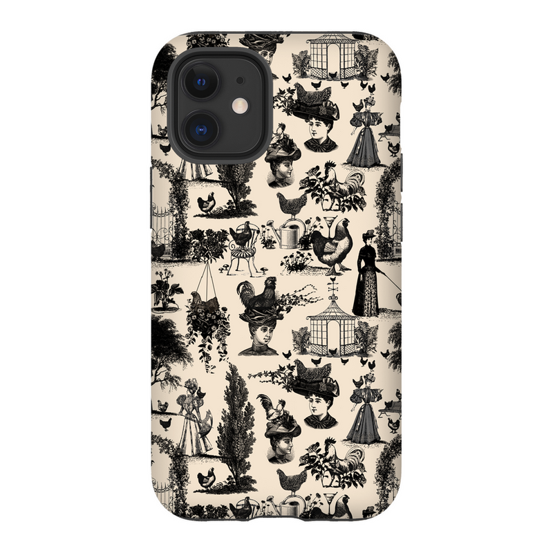 Chicken Lady Toile Black and Ivory Phone Case – Drinking with Chickens Chicken Lady Toile Black and Ivory Phone Case – Drinking with Chickens