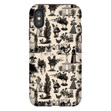 Chicken Lady Toile Black and Ivory Phone Case