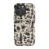 Chicken Lady Toile Black and Ivory Phone Case