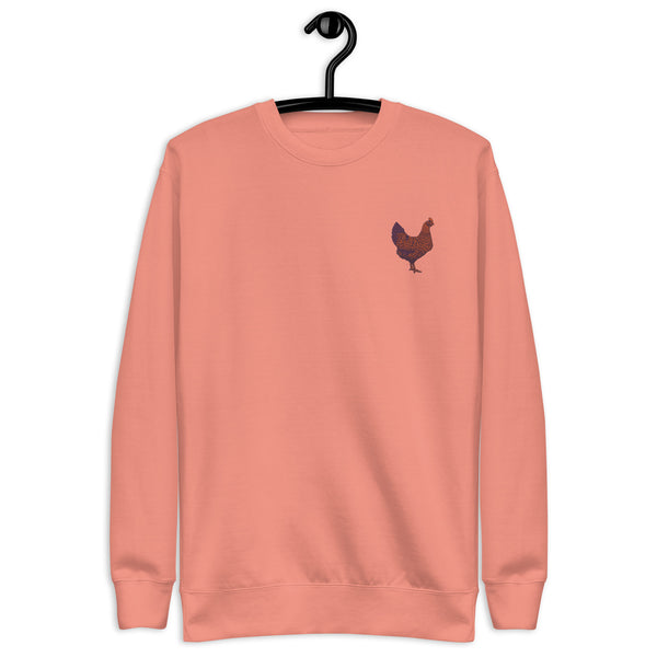 Embroidered Chicken Unisex Sweatshirt