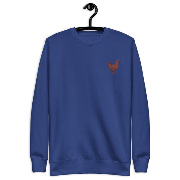 Embroidered Chicken Unisex Sweatshirt