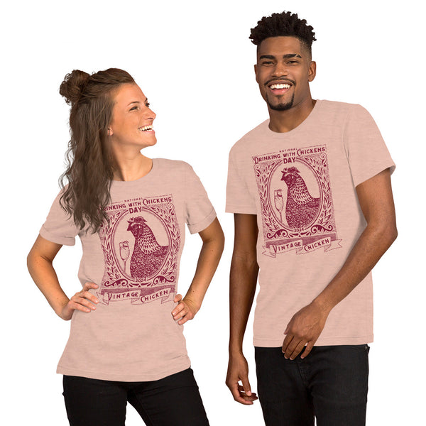 National Drinking with Chickens Day 2024 Unisex T-shirt