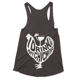 I Drink with My Chickens Ladies' Tank Top