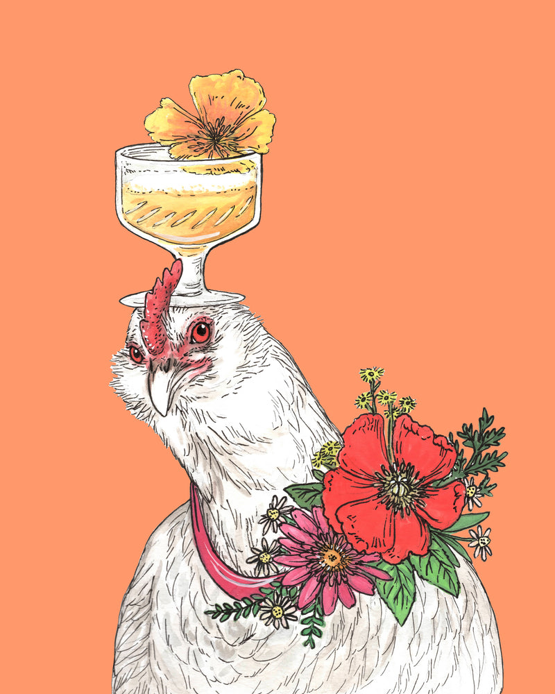 RKartwork x Drinking with Chickens Portrait Notecards