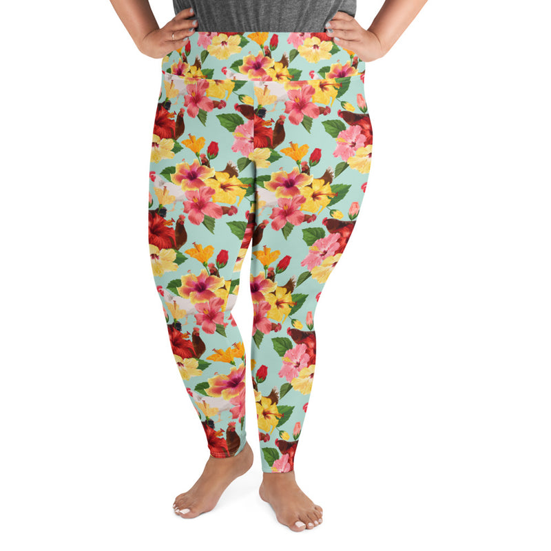 Tropical Chicken Vibes Plus Size Leggings