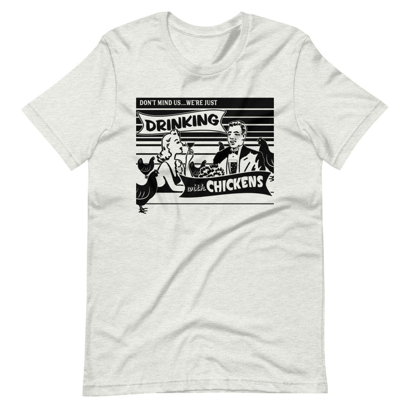 Fancy Drinks with Chickens Unisex T-Shirt